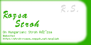 rozsa stroh business card